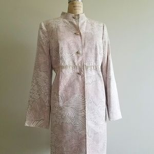 Sigrid olsen mandarian collar jacket in satin